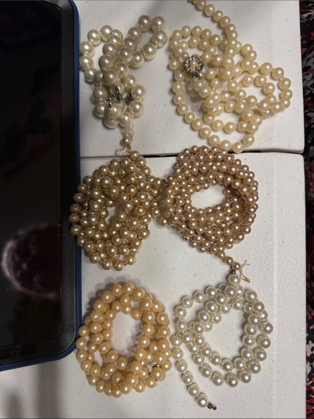 Crafts and/or Repair!!Faux Pearl Necklaces.
